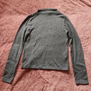 Forever 21 Charcoal Gray Mock Neck Shirt